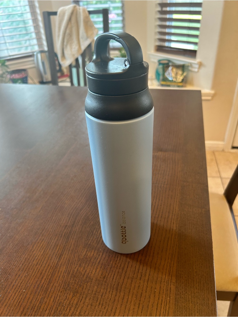 Blue Stainless Bottle with Black Lid